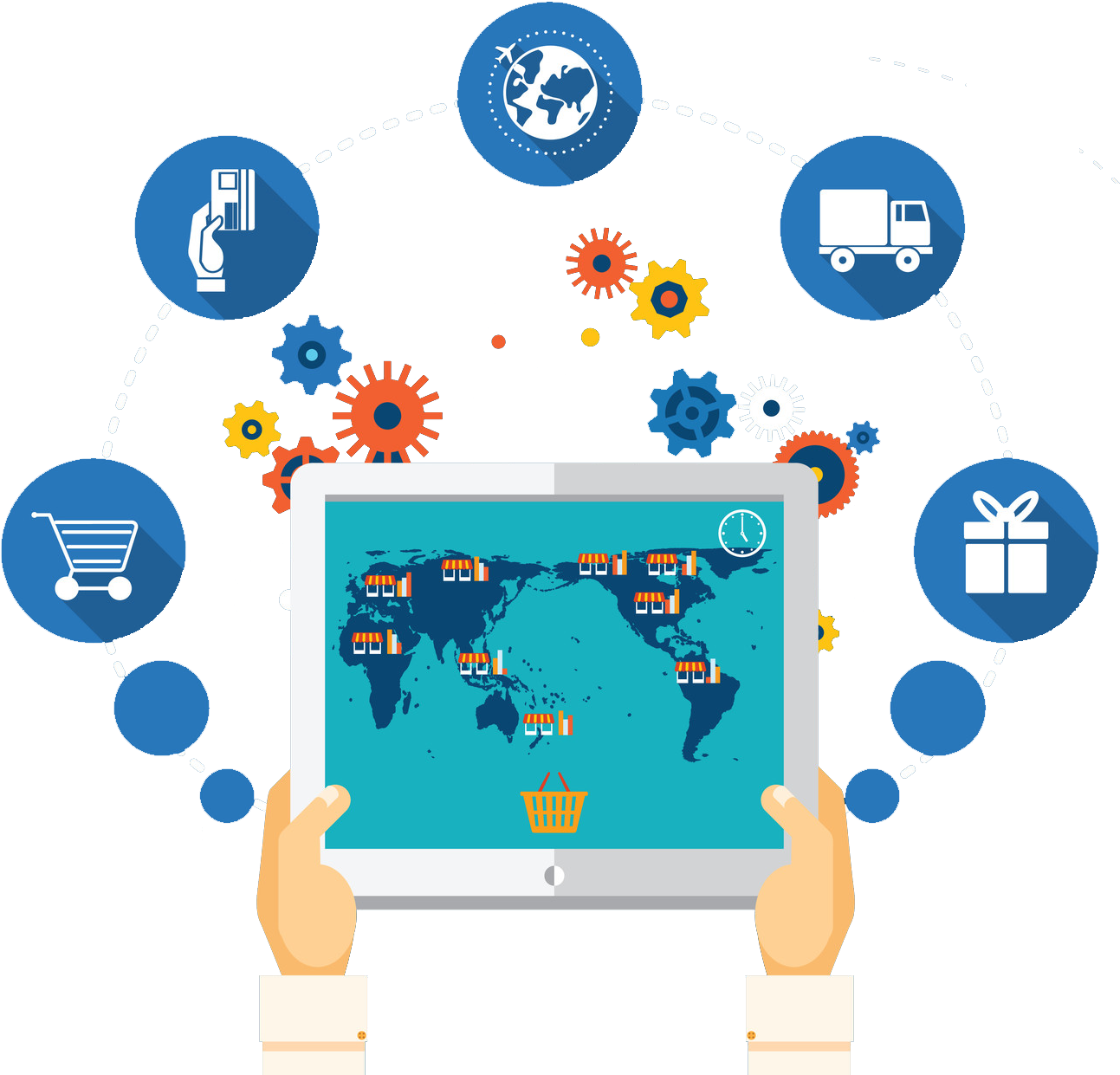 E Business And Supply Chain Management Clipart (1600x1280), Png Download