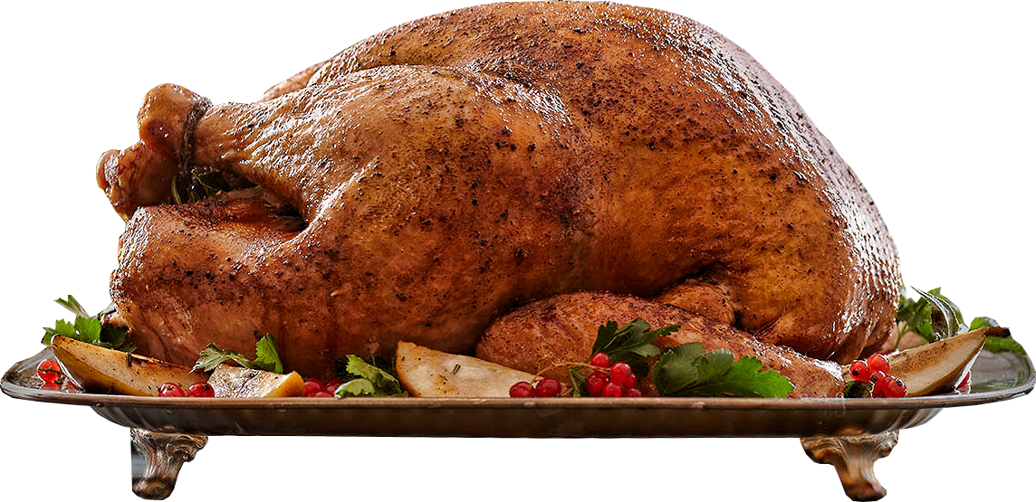Turkey Food Png - Cooked Thanksgiving Turkey Png Clipart (1144x555), Png Download