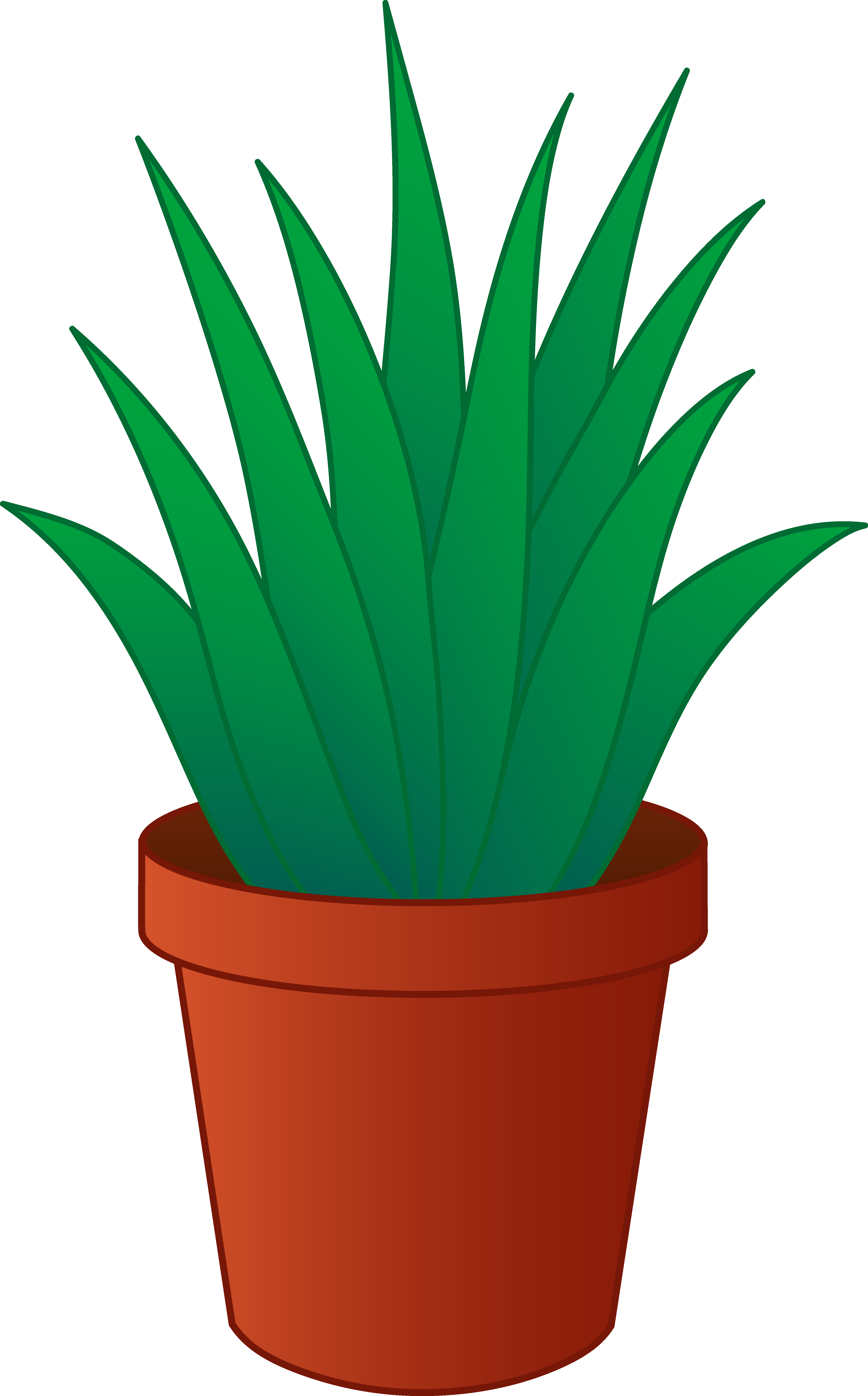 Aloe Vera Plant In Pot Clipart - Aloe Vera Plant Clipart - Png Download (4752x7640), Png Download