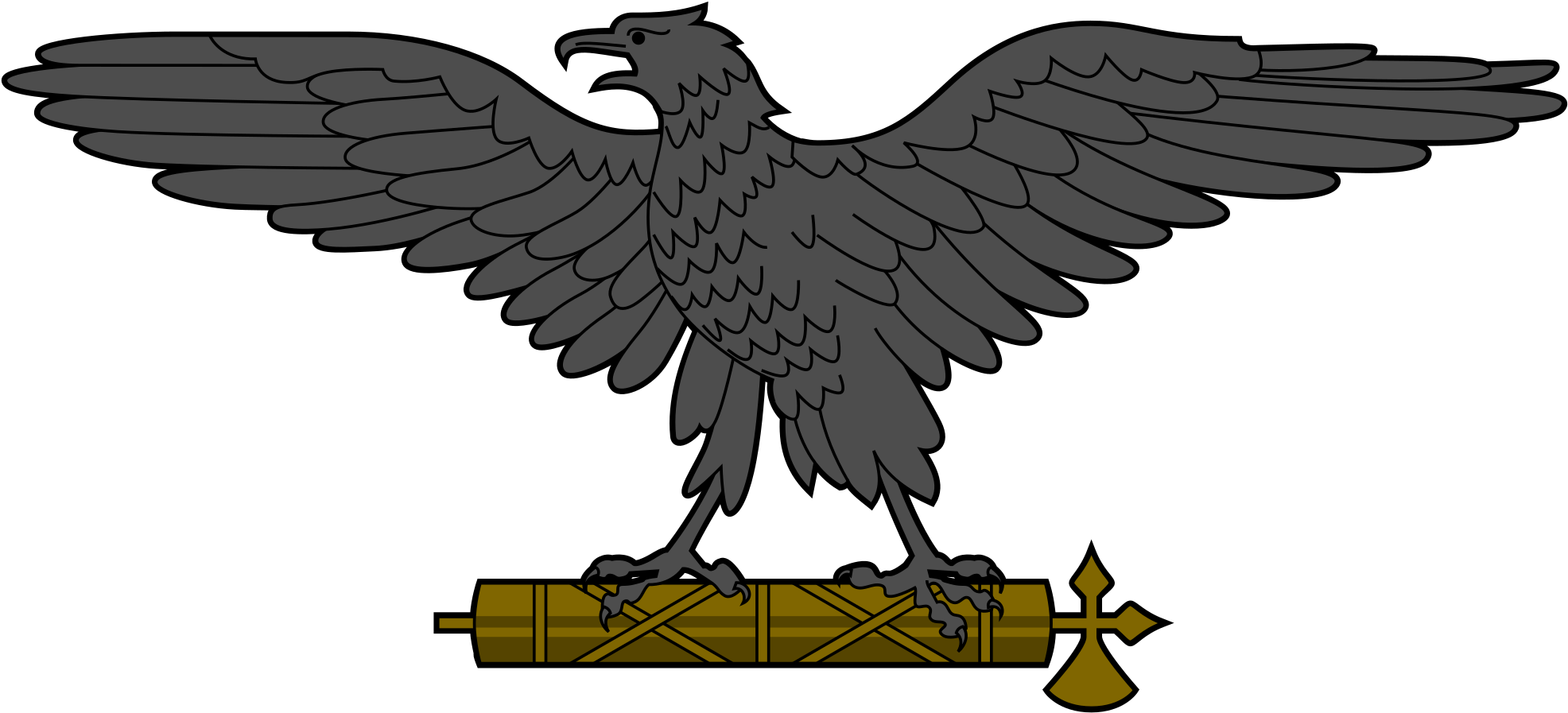 Open - Eagle With Fasces Clipart (2000x952), Png Download