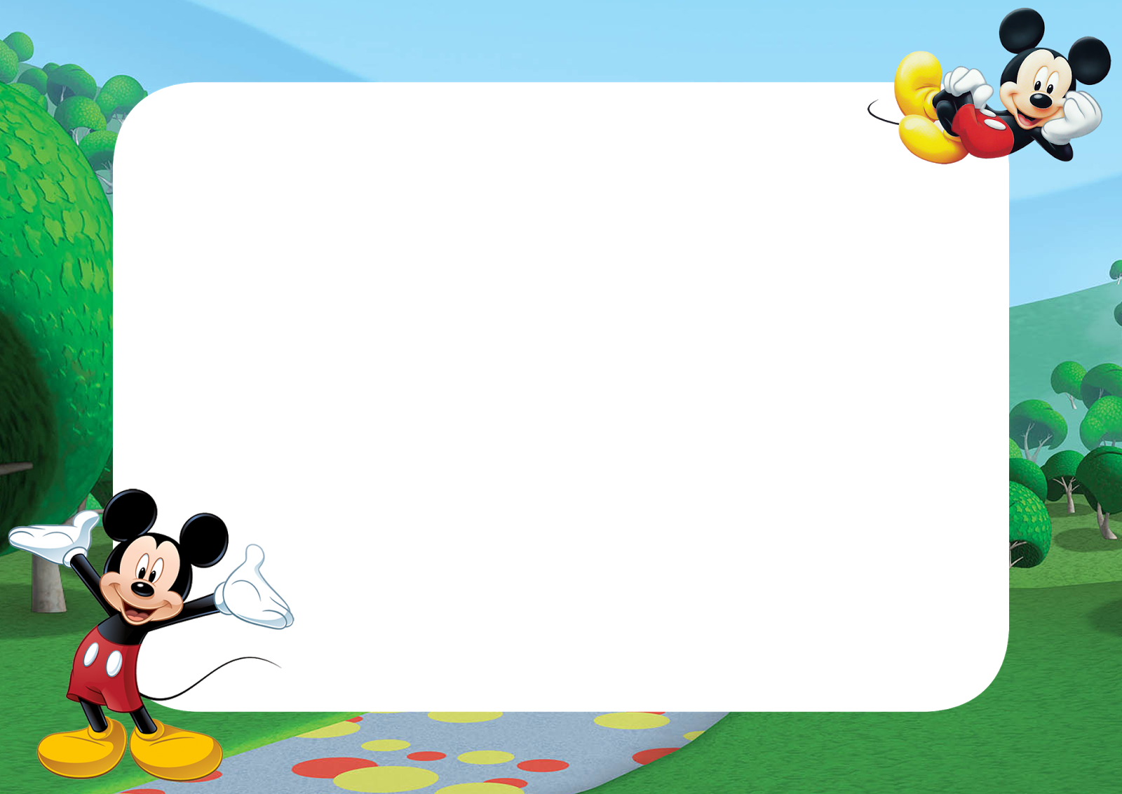 Mickey Mouse Frame Png - Mickey Mouse Clipart (1600x1132), Png Download