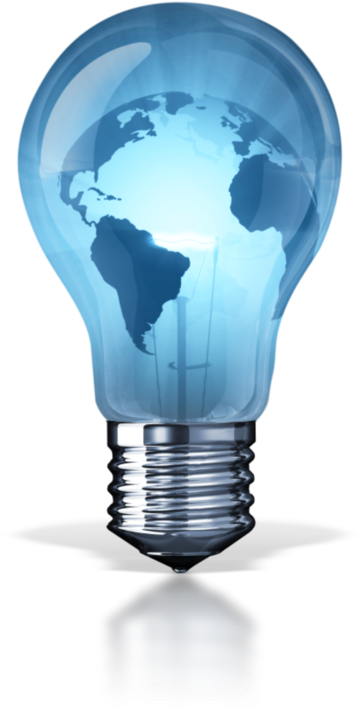 Innovation Light Bulb Png - Lightbulb With World Png Clipart (462x800), Png Download
