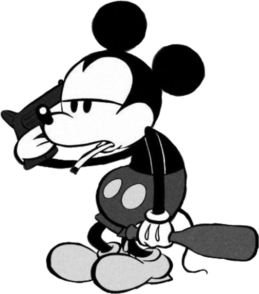 Mickey Mickeymouse Blackandwhite Mouse Cartoon Cartoons Clipart (876x993), Png Download
