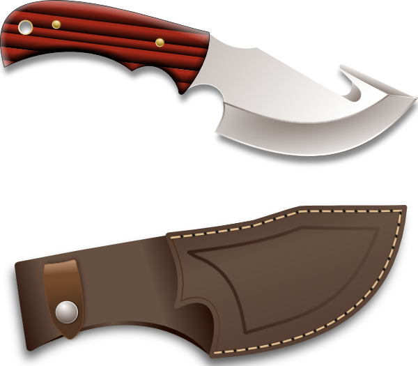 Hunting Knife Png Image - Bowie Knife Knife Clipart Free Transparent Png (600x525), Png Download