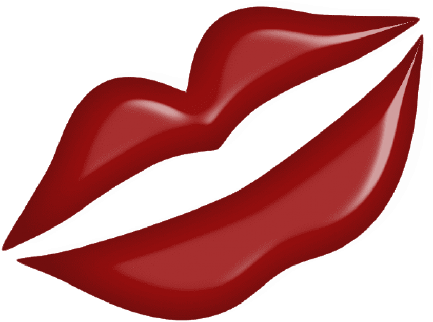 Free Png Download Red Kiss Lips Png Images Background - Clipart Lips Png Transparent Png (850x644), Png Download