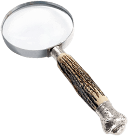 Silver Horn Magnifying Glass - Medieval Magnifying Glass Clipart (555x555), Png Download