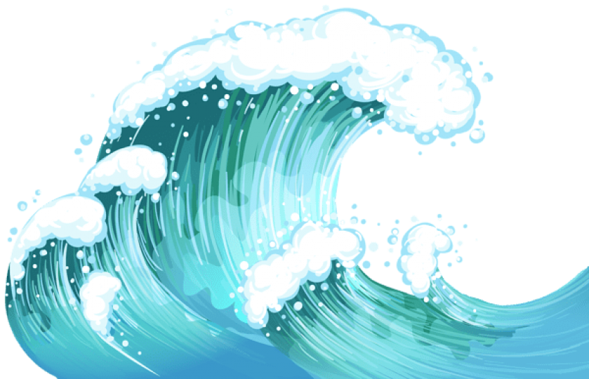 Ocean Wave Transparent - Boy Surfing Clipart (850x547), Png Download