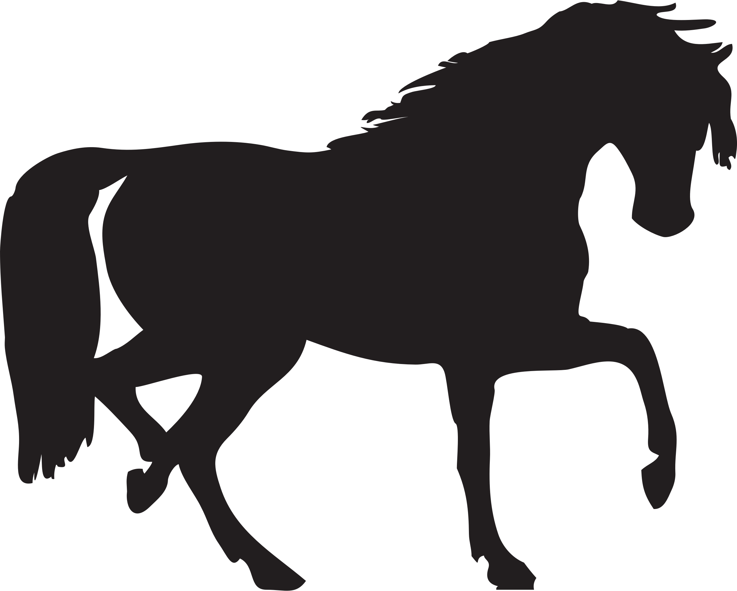 Horse - Horse Silhouette Clipart - Png Download (1969x1577), Png Download