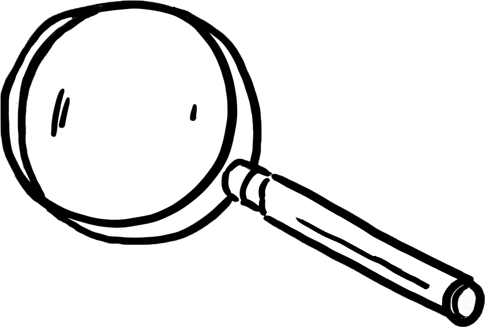 Magnifying-glass - Line Art Clipart (2400x1701), Png Download