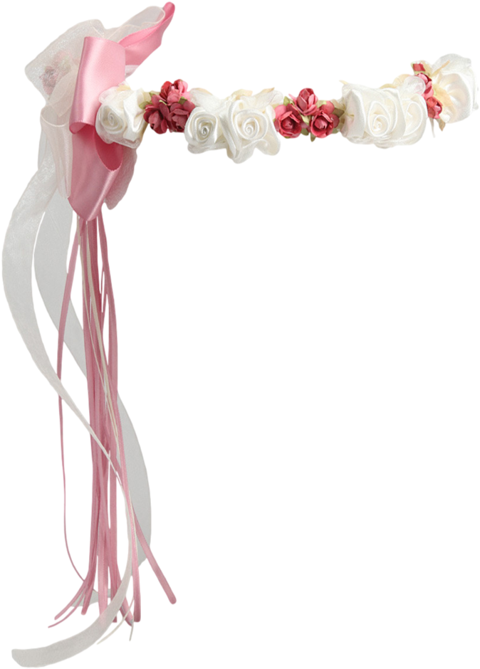 Dusty Rose Silk & Satin Floral Crown Wreath Girls - Flower Crown Wreath Transparent Clipart (674x940), Png Download