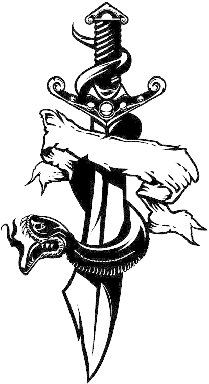 Skull Tattoo Png Photo - Dagger Tattoo Design Clipart (1270x770), Png Download