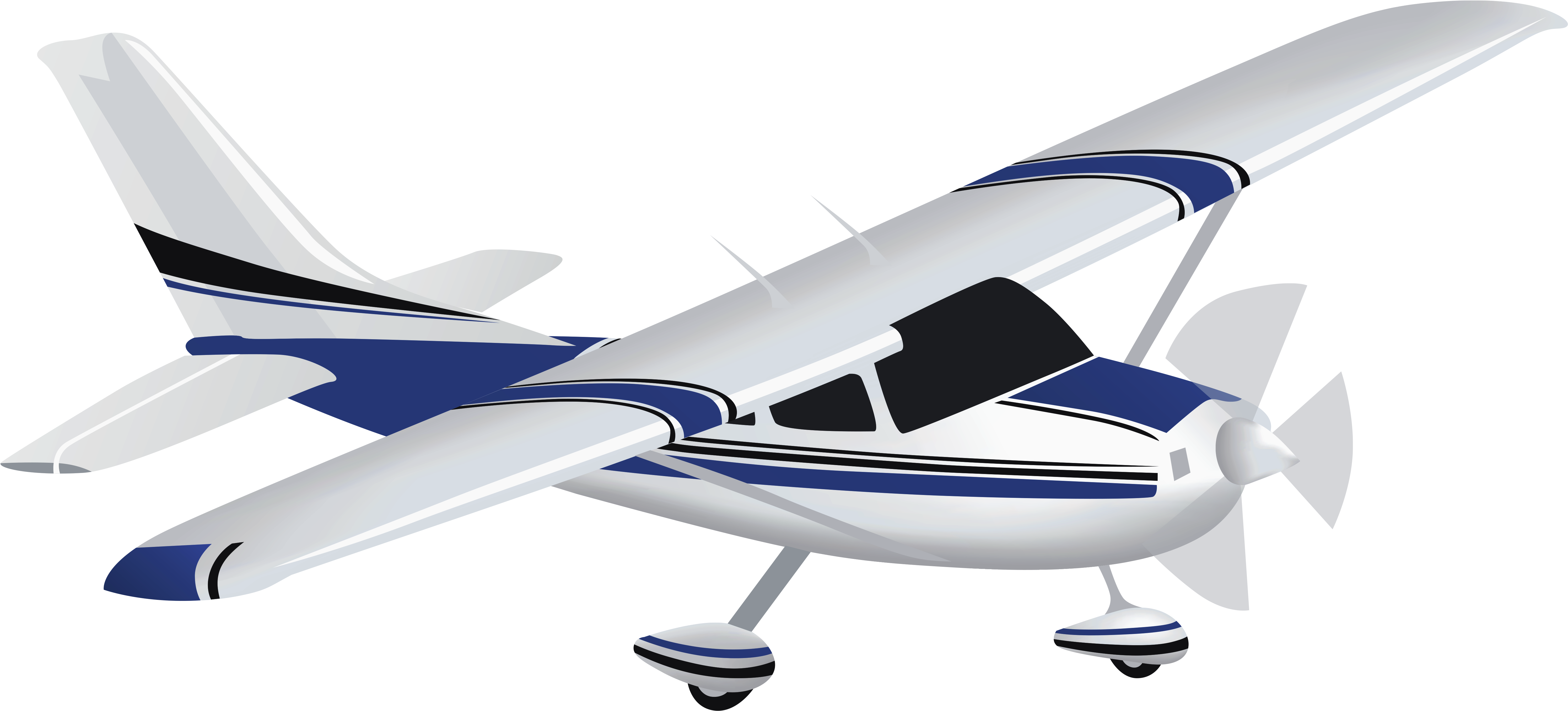 Plane Transparent Png Clipart Gallery - Cessna 152 Clip Art (6138x3168), Png Download