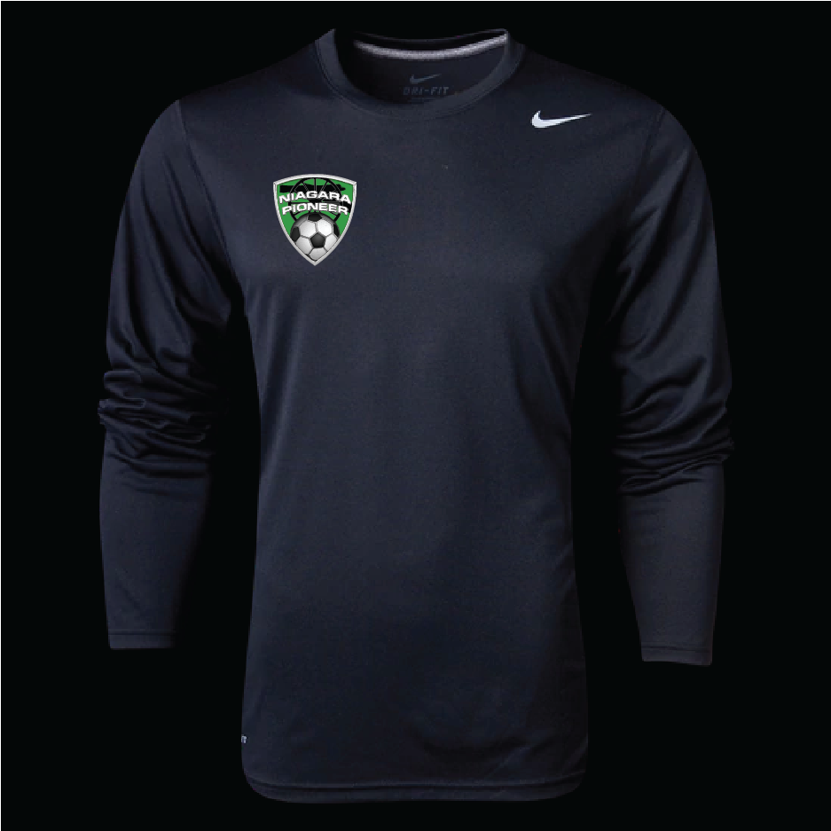 Nike Long Sleeve W/ Pioneer Logo - Long-sleeved T-shirt Clipart (1368x936), Png Download
