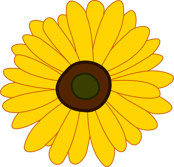 Sunflower Clip Art At Vector Clip Art Png - Sunflower Clipart No Background Transparent Png (600x573), Png Download