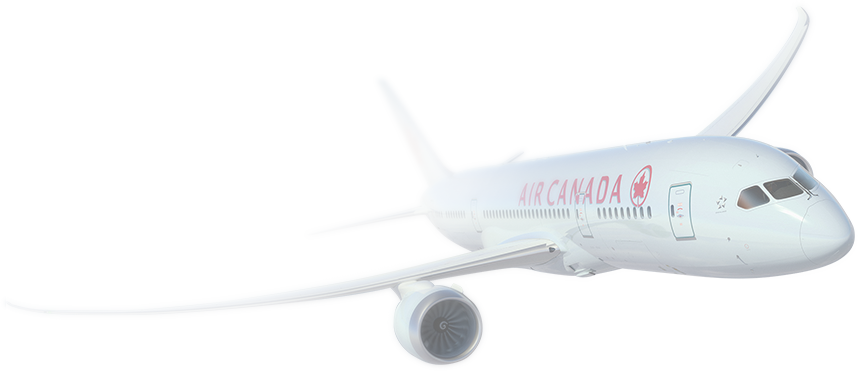 Plane Clipart Air Canada - Boeing 737 Next Generation - Png Download (858x371), Png Download