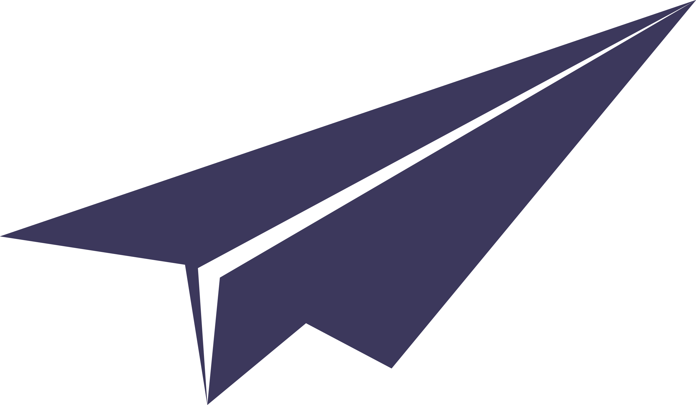 Blue Paper Plane - Paper Airplane Clipart Png Transparent Png (2409x1400), Png Download
