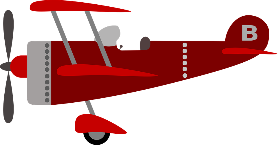 Childrenu0027s Plane Red Kids Plane Child Airplane - Vintage Airplane Png Clipart (960x500), Png Download