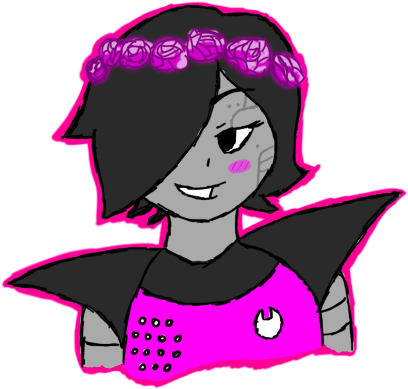 Mettaton Flower Crown By Prince-galaxii - Cartoon Clipart (828x790), Png Download