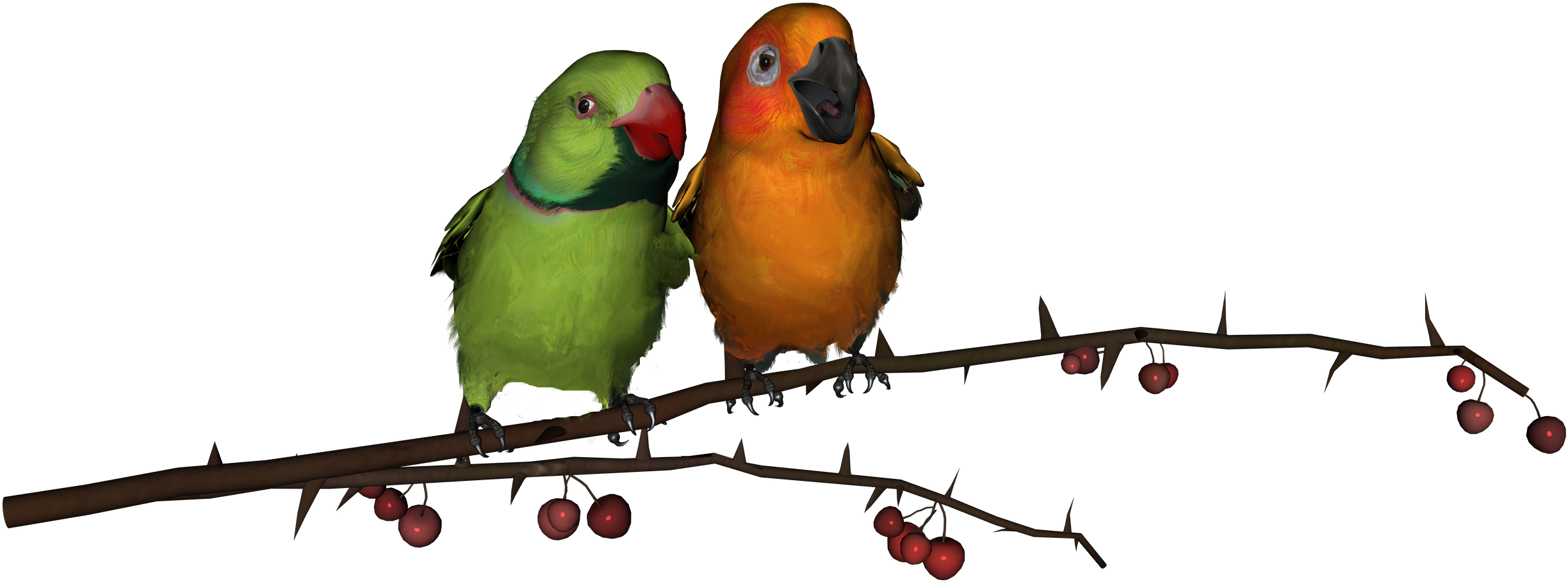 Love Birds Download Png - Birds Images In Png Clipart (2500x1767), Png Download