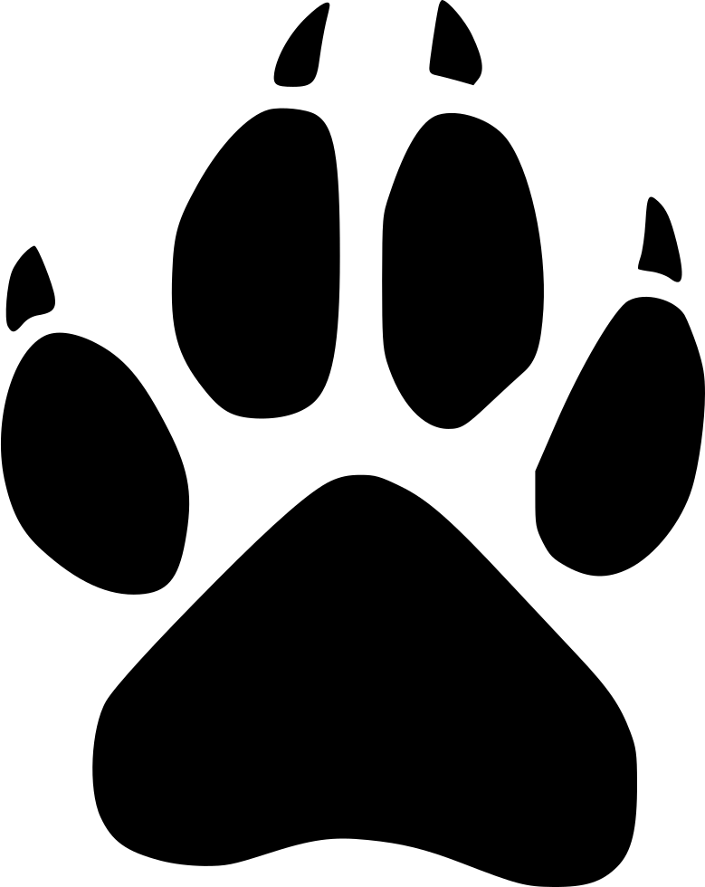 Png File - Unm Lobo Paw Print Clipart (779x980), Png Download