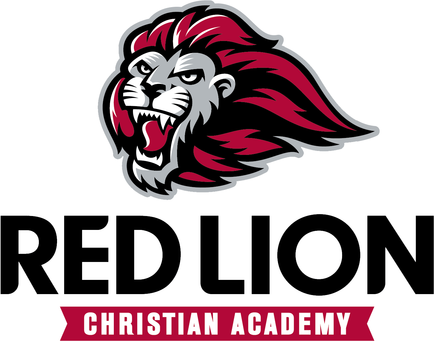 Red Lion Logo W White Background - Red Lion Christian Academy Clipart (1407x1105), Png Download