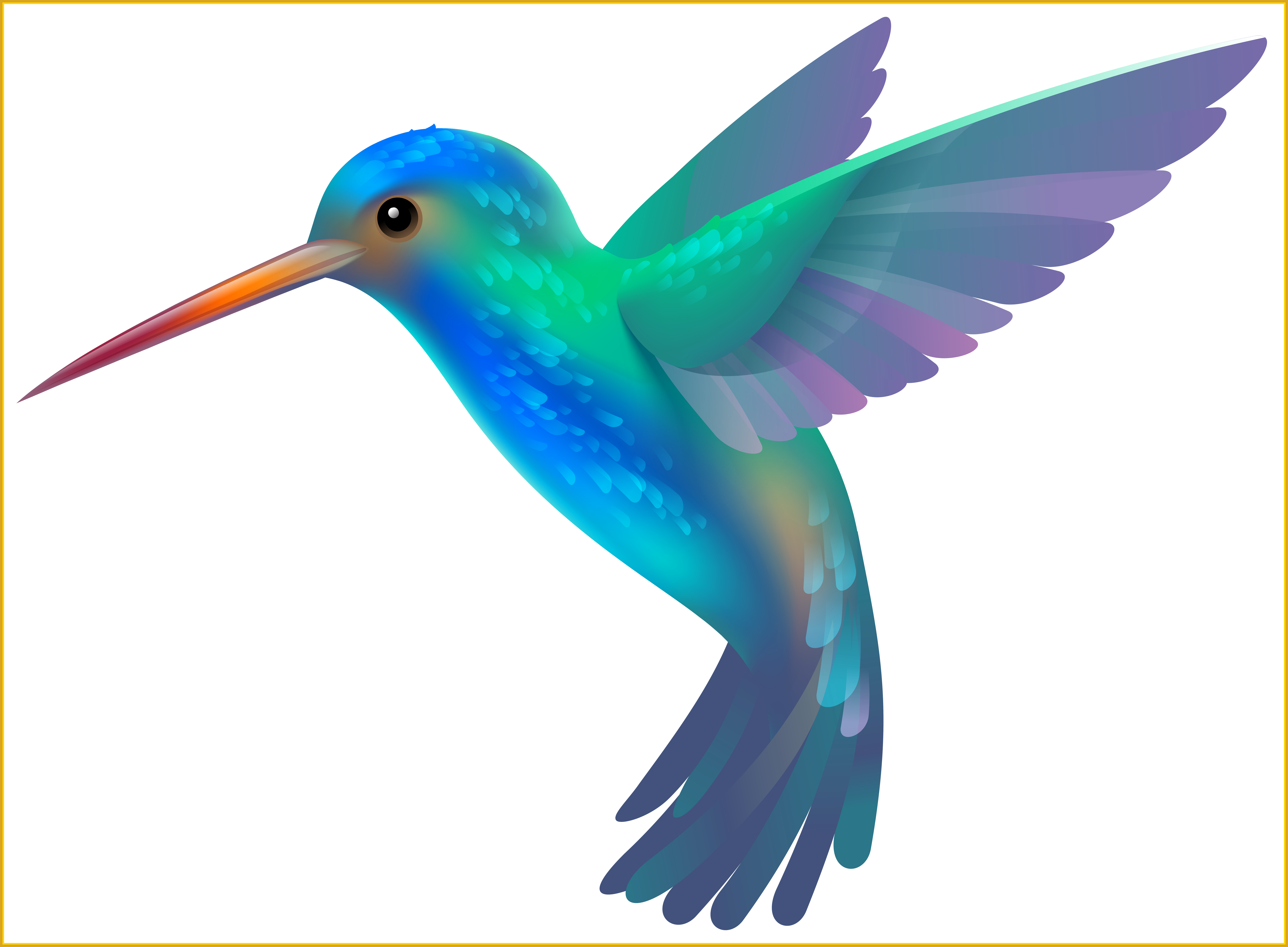 Hummingbird Transparent Clip Art Image Gallery Yopriceville - Transparent Background Gif Of Birds Flying - Png Download (8000x5867), Png Download