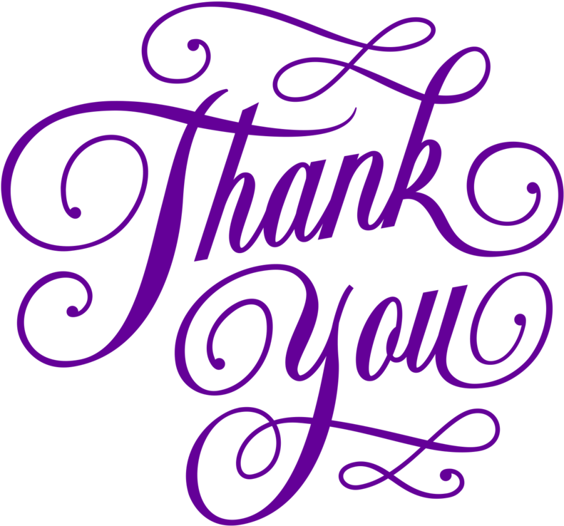 Thank-you - Thank You Png Purple Clipart (1000x917), Png Download