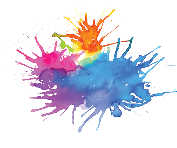 Multicolored Stain Background Multi Color Water Splatter - Watercolor Painting Clipart (640x640), Png Download