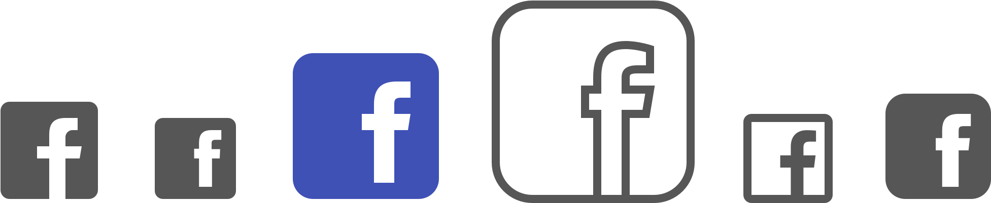 Facebook Icon Png Small Clipart (2368x608), Png Download