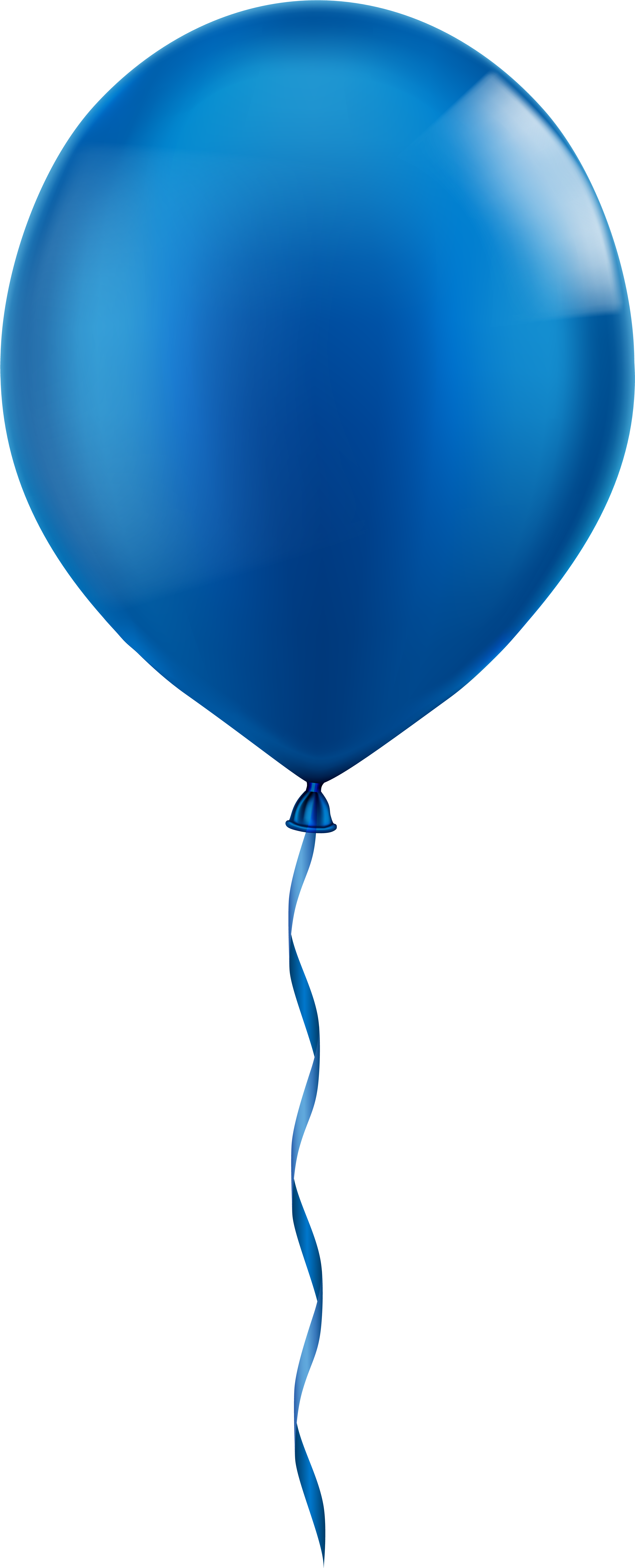 Single Blue Balloon Png Clip Art Image - Clip Art Blue Balloon Transparent Png (3344x8000), Png Download