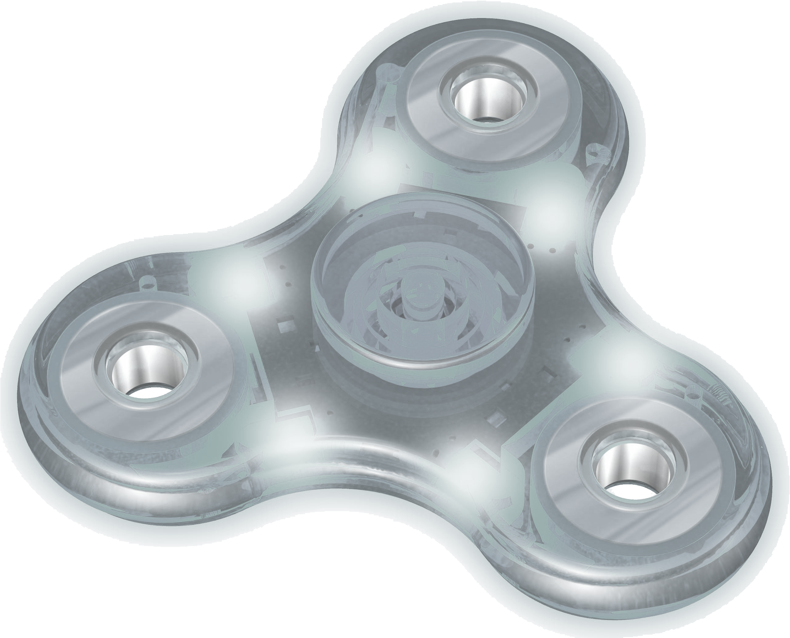 Color Changing Led Fidget Spinner W/metal Bearings - Game Controller Clipart (2588x2088), Png Download