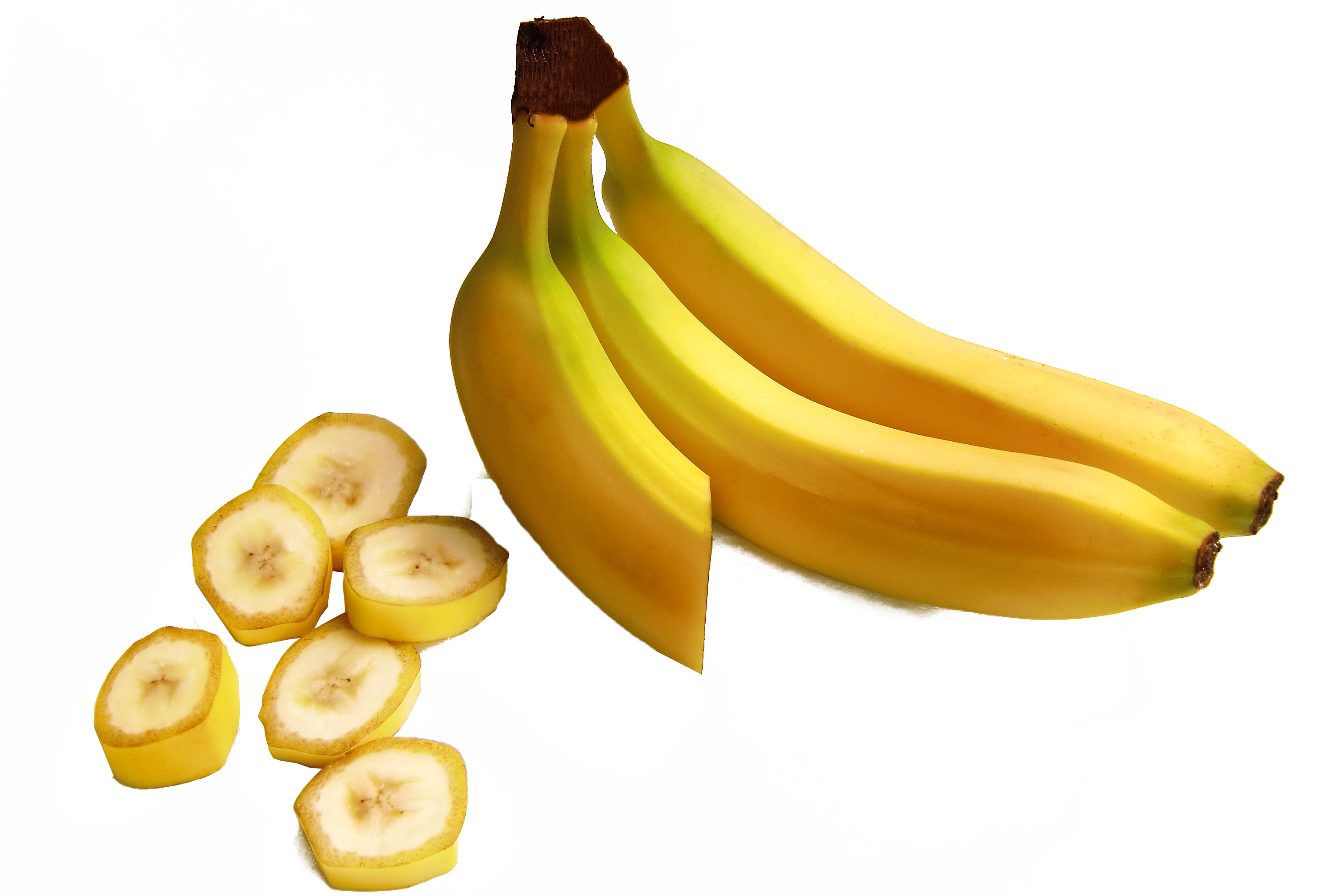 Bananas Cut - Foods Growth Children Clipart (3071x2067), Png Download