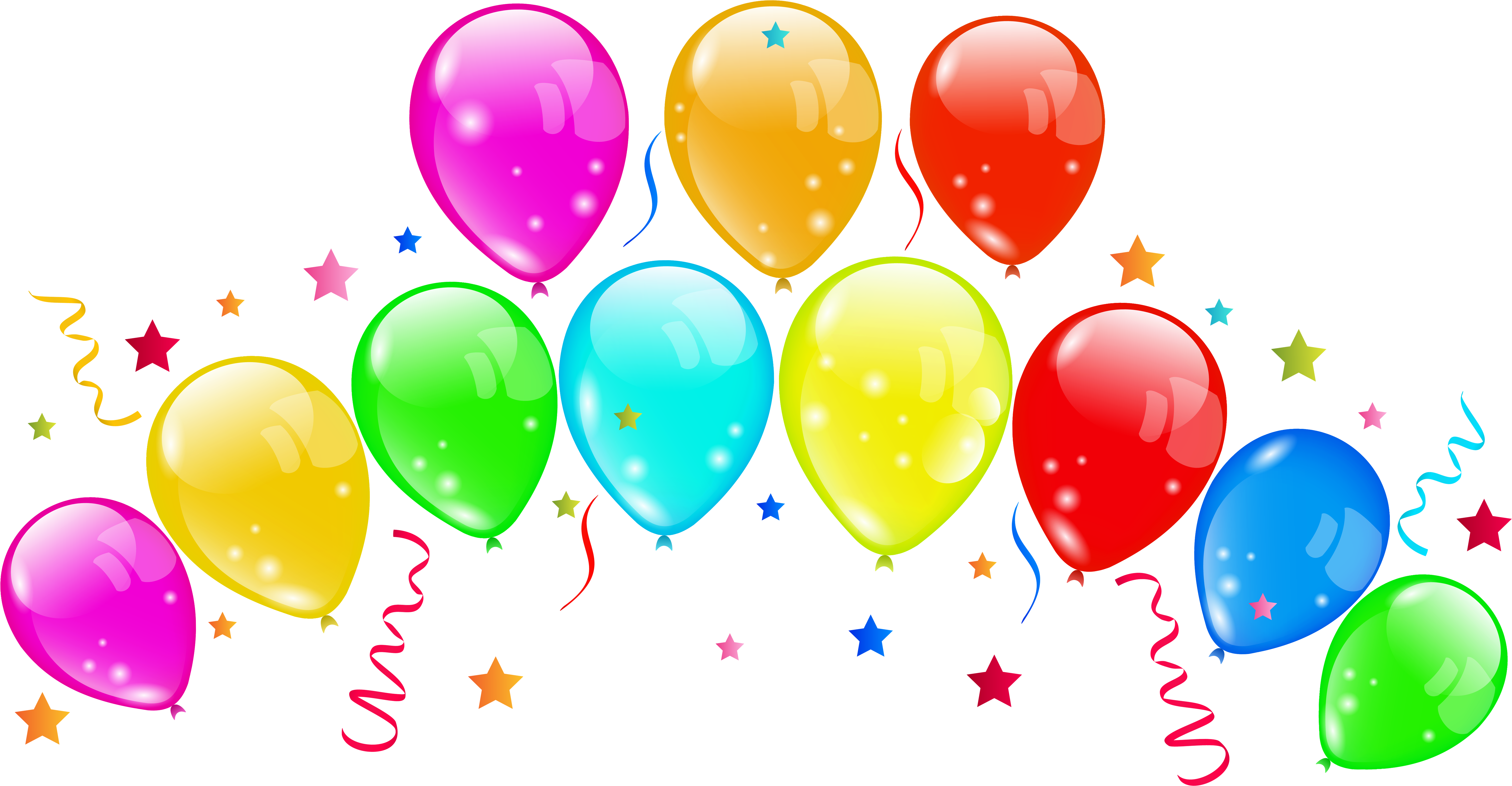 Balloon Png Clipart (6378x3334), Png Download