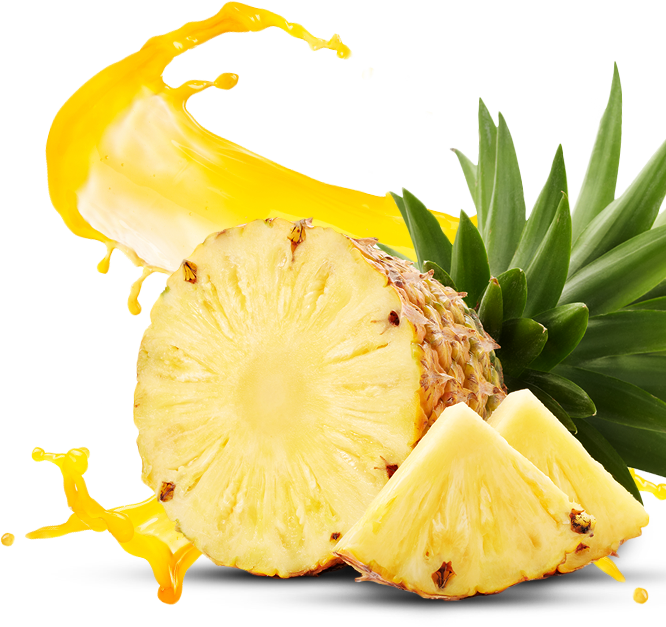 44 - Pineapple Juice Splash Png Clipart (666x627), Png Download