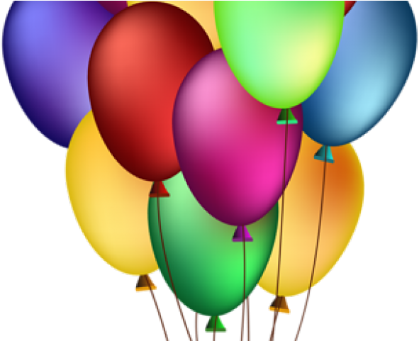 Chocolate Cake Clipart Balloon Png - Clip Art Rainbow Balloons Ping Transparent Png (640x480), Png Download