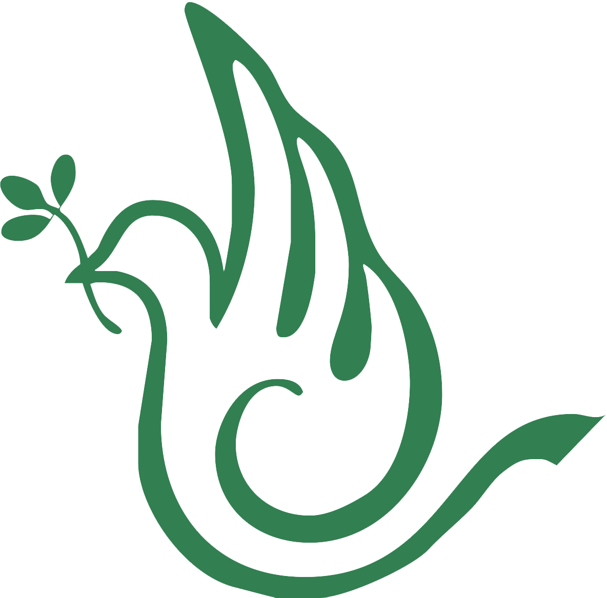 Clipart Info - Green Dove Clip Art - Png Download (1184x1167), Png Download