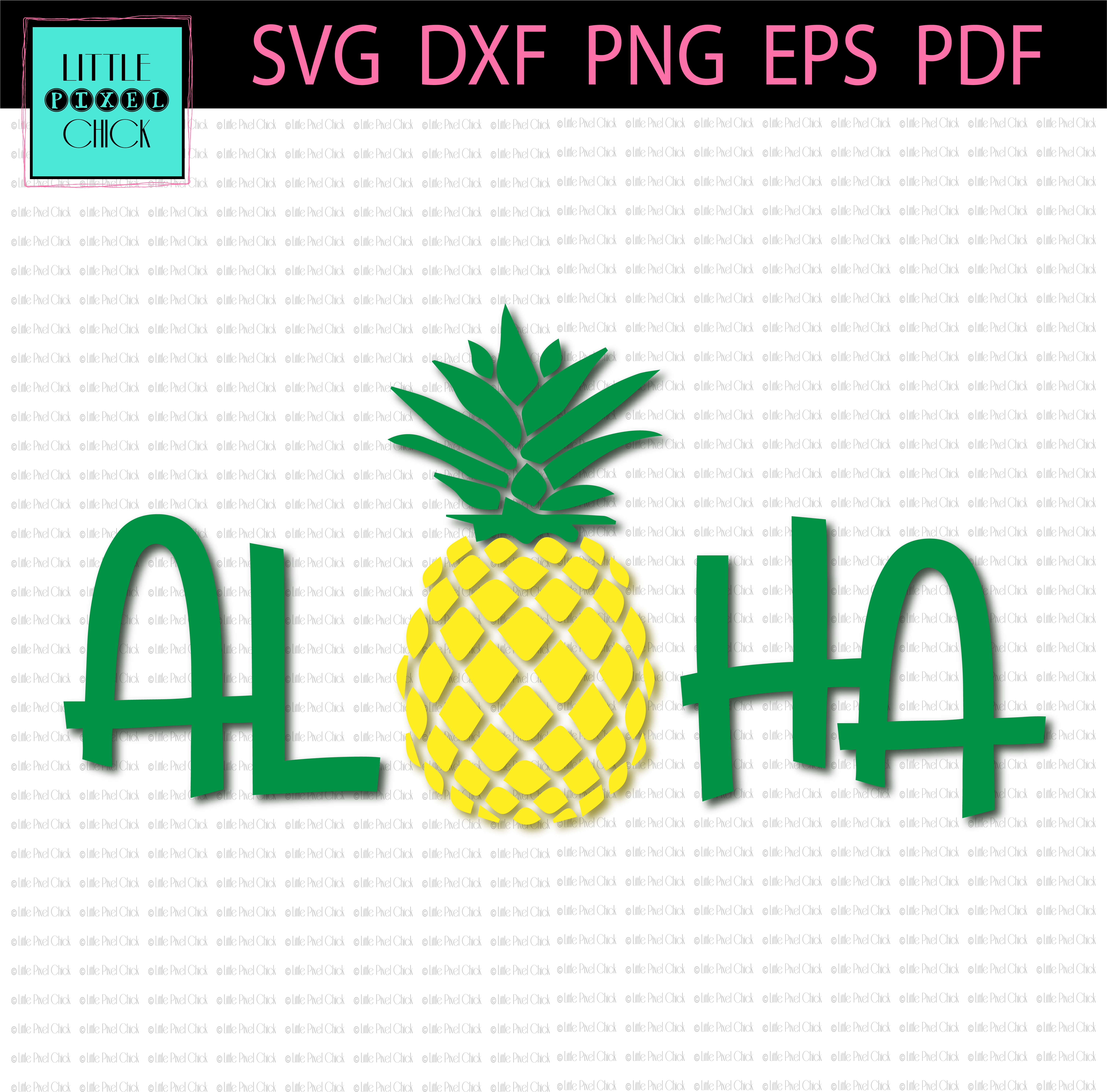 Aloha With Pineapple - Pineapple Aloha Png Clipart (5834x5834), Png Download