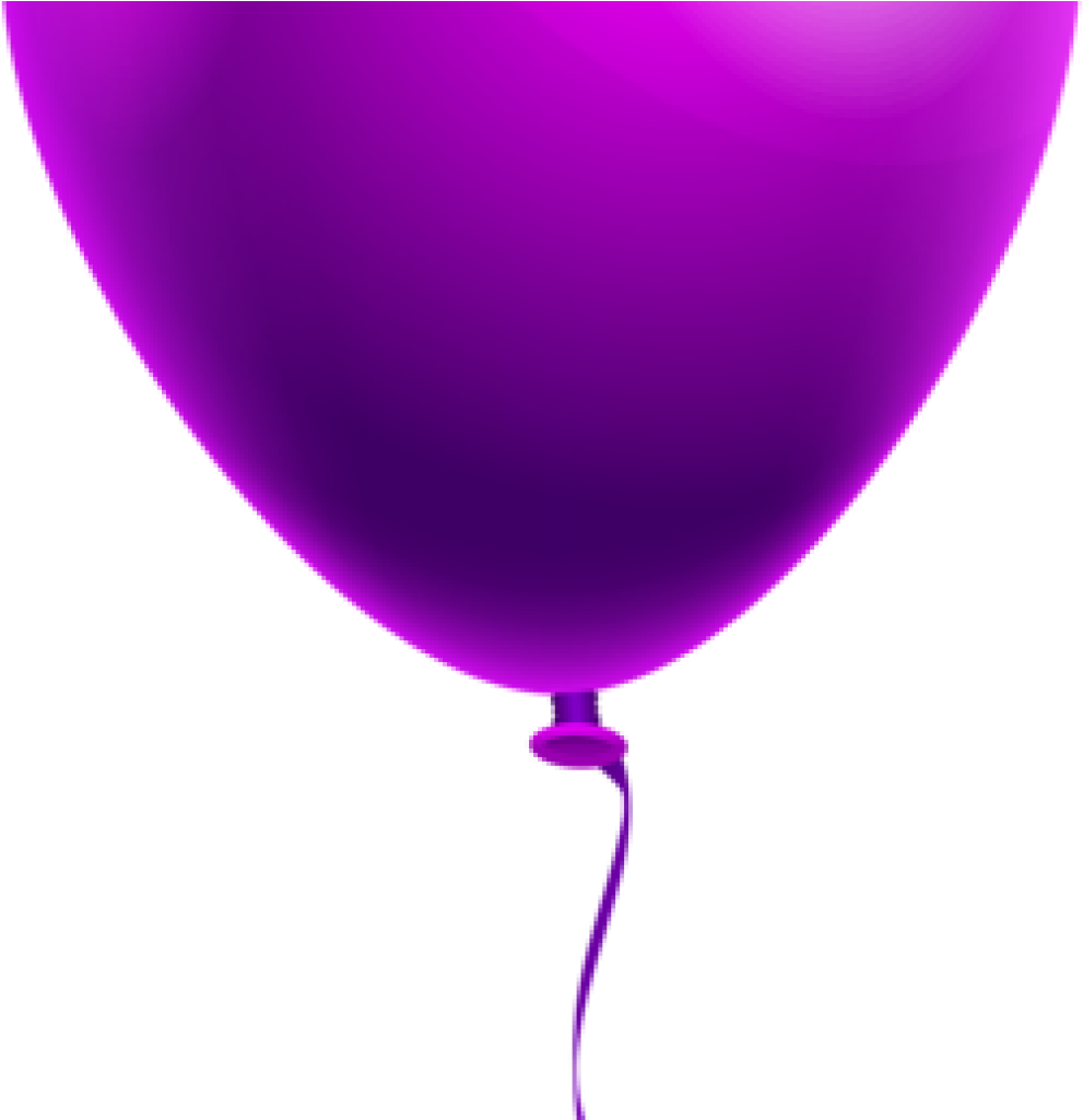 Balloon Clipart Single Purple Balloon Png Clipart Image - Balloons Transparent Purple Background (991x1025), Png Download