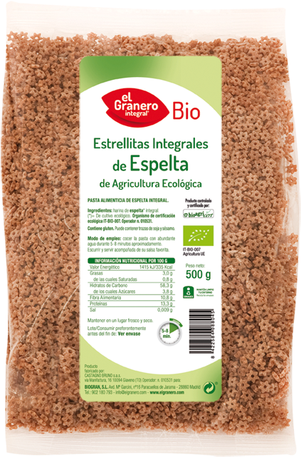 Estrellitas De Trigo Espelta Integral Bio, 500 G - Spelt Clipart (900x700), Png Download