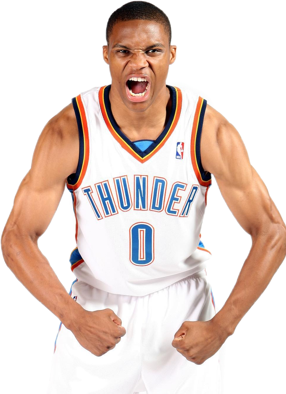 Nba Sticker - Russell Westbrook Full Body Clipart (972x1337), Png Download
