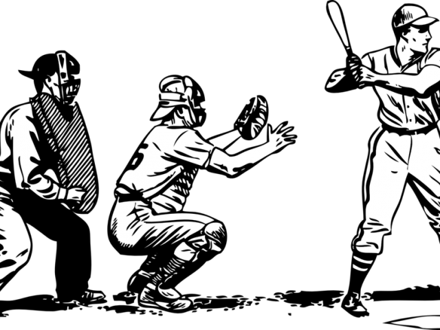Baseball Outline Cliparts - Baseball Black And White Clipart - Png Download (640x480), Png Download