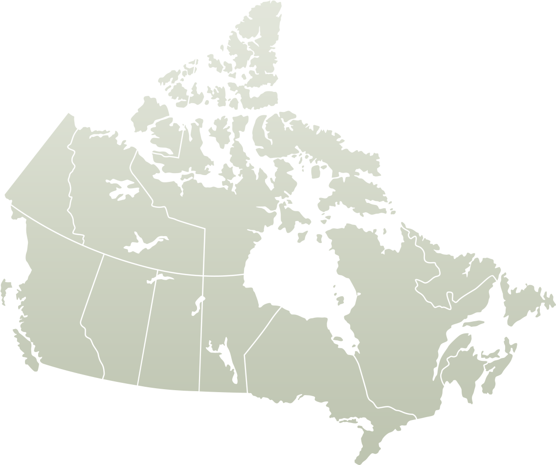 Grey Map Of Canada Clipart (1200x958), Png Download