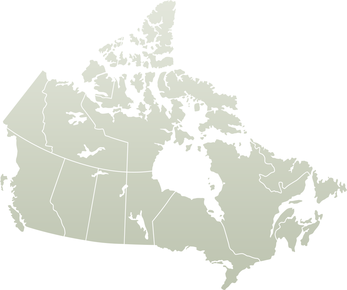 Grey Map Of Canada Clipart - Large Size Png Image - PikPng
