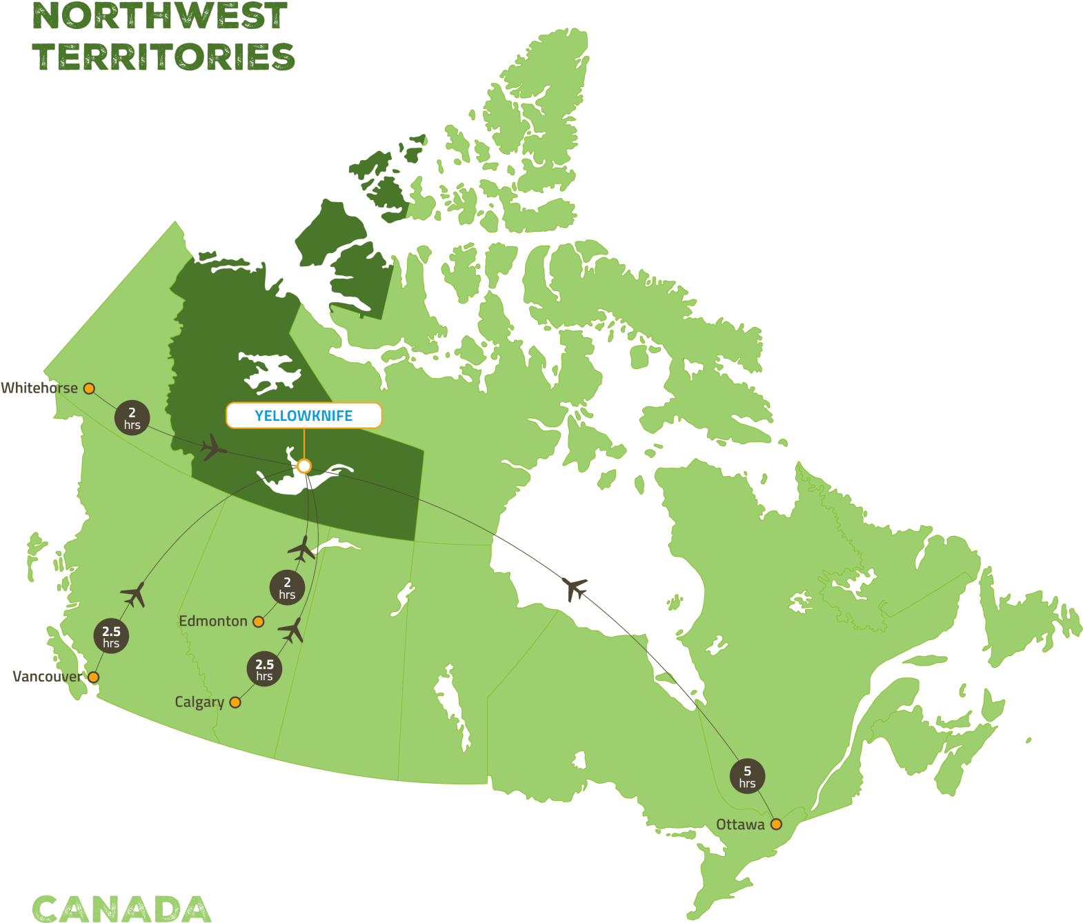 Map Of Canada With Flight Plan Routes To Get To The - Map Of Canada Icon Clipart (1600x1368), Png Download