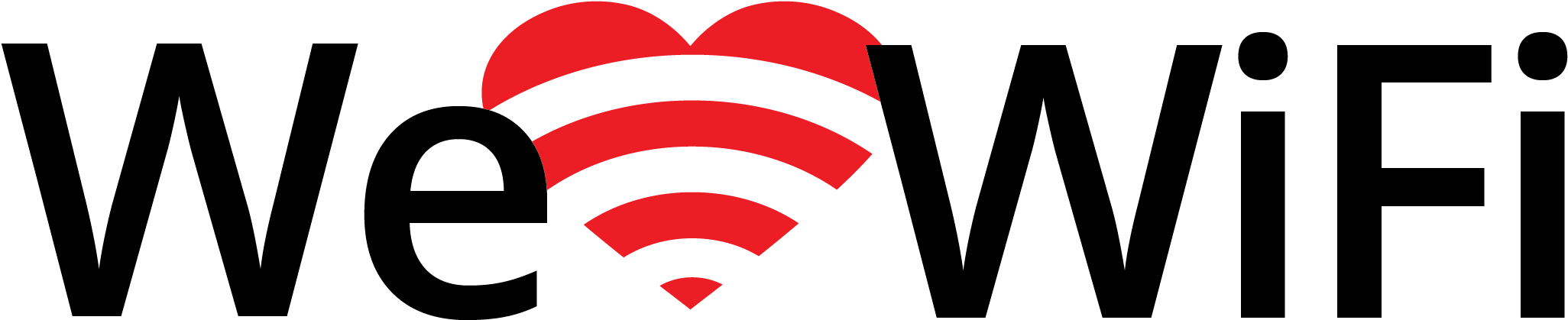 We Heart Wifi - Wifi Heart Clipart (2069x571), Png Download