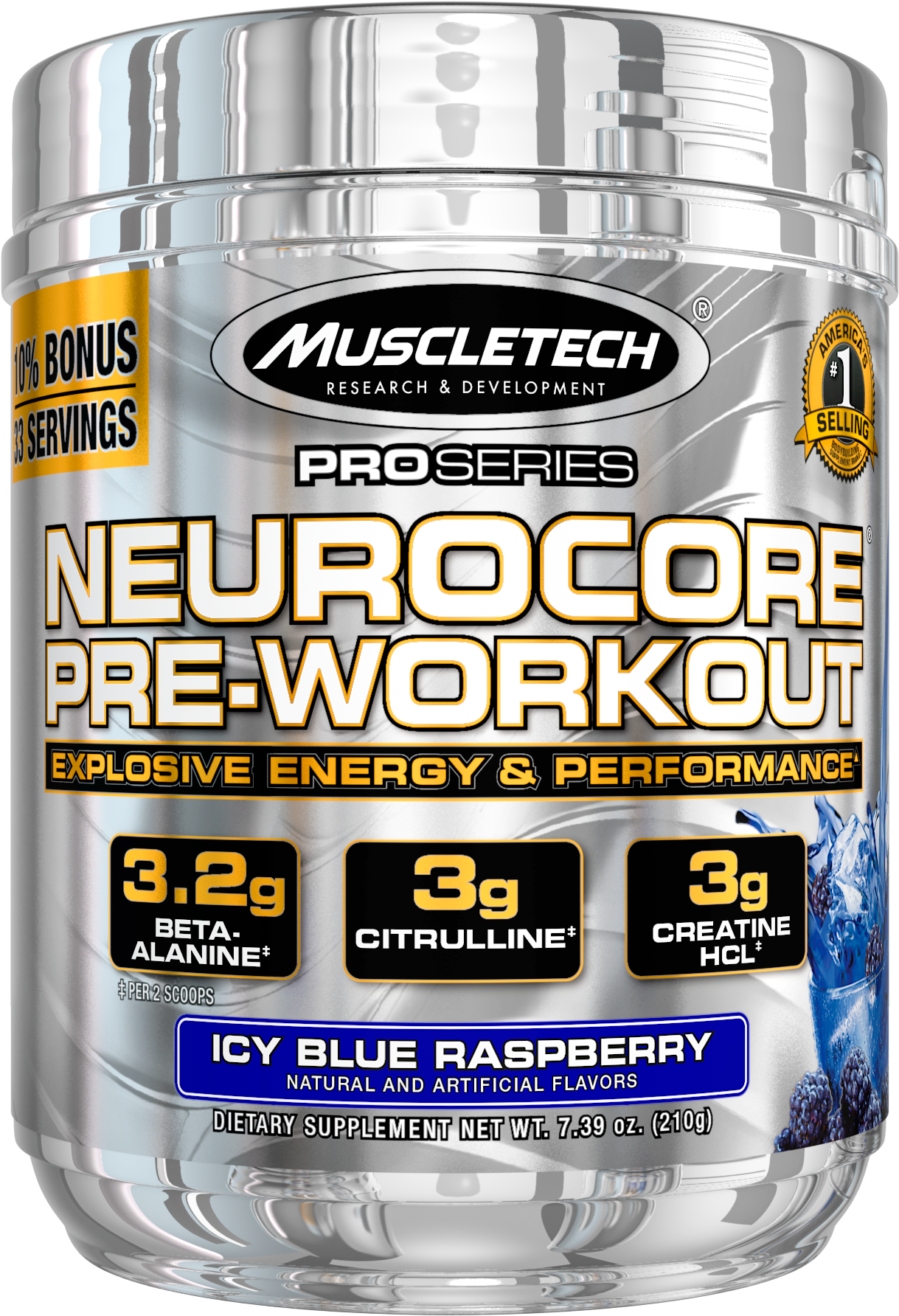 Muscletech Pro Series Neurocore Pre Workout Powder, - Neurocore Muscletech Clipart (1370x2100), Png Download