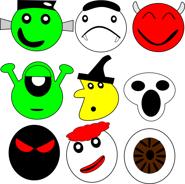 Original Png Clip Art File Scarey Faces Svg Images - Vampire Transparent Png (600x599), Png Download