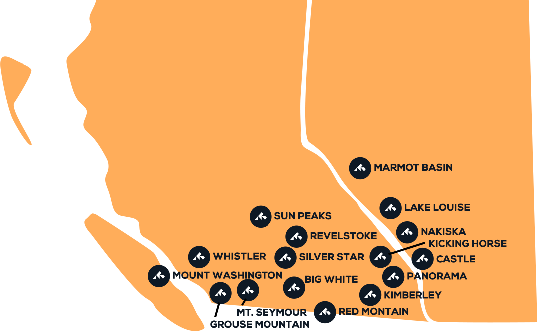 Map Of Destinations In Canada - Graphic Design Clipart (1449x695), Png Download