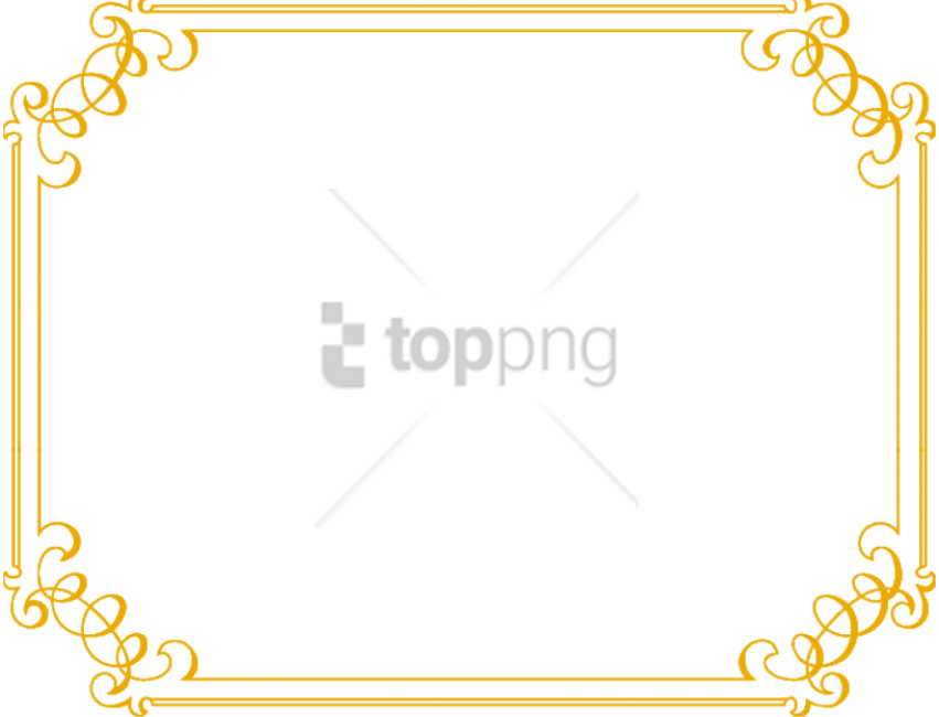 Free Png Gold Wedding Borders Png Png Image With Transparent - Fancy Border Transparent Background Clipart (851x650), Png Download