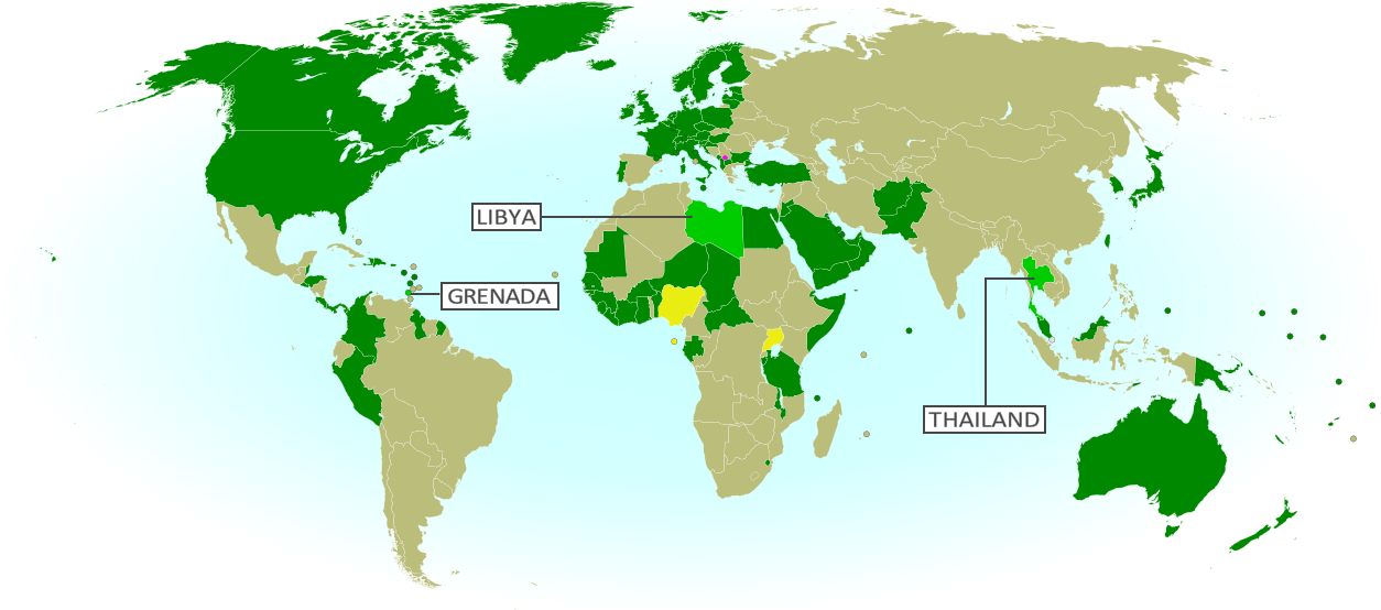 Map Of Countries That Recognize The Republic Of Kosovo - Unemployment World Map 2017 Clipart (1254x554), Png Download